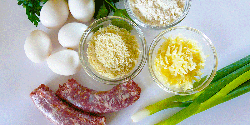 ingredients for the picnic classic Scotch eggs